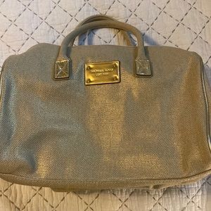 Michael Kors gold bowling bag EUC